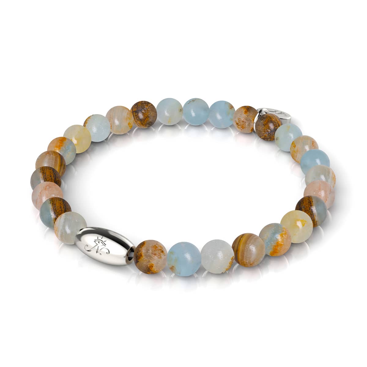 AAA-Calcit | 925er Sterlingsilber | Edelsteinarmband